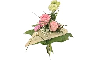 BLUMEN-SENF Blumenstrauß -Valentin- Blumenversand zum Wunschtermin - Rosen, Gerbera und Eustoma mit reichlich Beiwerk