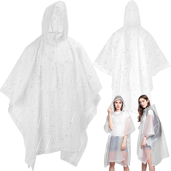 Fayemint 2 Pièces Poncho De Pluie, EVA Poncho Pluie