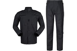 QMFIVE Combat Tactique, Camouflage Camouflage pour Hommes Combat BDU Veste Chemise et Pantalon avec Ceinture Uniforme Guerre Jeu Armée Militaire Paintball Airsoft Chasse Tir Camo