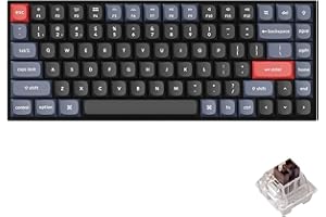 Keychron K2 Pro QMK/VIA Tastiera meccanica senza fili, tastiera cablata Macro programmabile personalizzata con interruttore Hot-Swappable K Pro a LED bianco Keycaps PBT per Mac Windows Linux