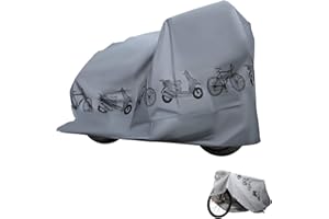 TYRZOL 350g Bike Cover Waterproof Bicycle Cover Bike Covers for Outside Storage Anti Dust Rain UV Protection Motorbike Cover Bike Storage Outdoor with Storage Bag for Mountain Bike, Road Bike, E-bike(grey)