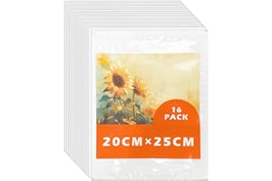 LUFEEMGA 16 Packs Canvas for Painting Blank Canvas Panels Board 20 x 25 cm(8" x 10") canvases Painting Artist Boards Acid-Free for Acrylic, Oil,Art Painting Panel