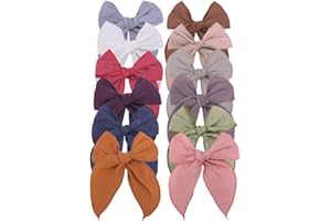 SUGARMELON Linen Fable Bow Hair Clips Baby Girls Women Large Sailor Hair Bows Barrettes Accessories Hair Grips