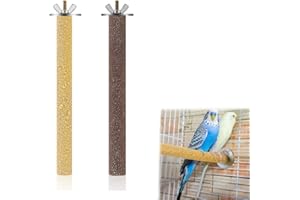 SJBAUTYO 2 perchas para jaulas de pájaros, perchas para loros, juguetes, perchas, juguetes para pájaros, sin herramientas, fácil de fijar, 15 cm