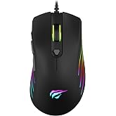 Havit Gamenote Gamer Mouse, RGB, 800-1600-2400-3200 DPI, USB, MS1002