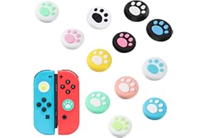 BEHAHAI 12pcs Switch Thumb Grip Caps,Joystick Covers Silicone Analog Stick Covers Kawaii Joystick Caps Replacement Joycon Thumb Grip Covers Thumb Stick Grip Cap for Nintendo Switch & Lite (Radom Color)