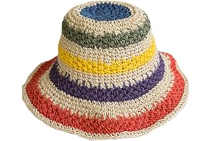 WEIGEER Straw Hat Women Beach Sun Hat Chapeau de Paille pour Femme Chapeau de Soleil de Plage Pliable à Large Bord Chapeau d'été pour de Paille pour Soleil