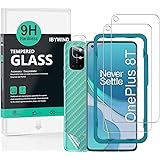 Ibywind Screen Protector for OnePlus 8T [Pack of 2] with Camera Lens Protector,Back Carbon Fiber Skin Protector,Including Eas