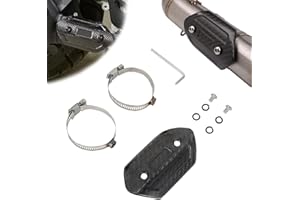 IUVWISN Protector térmico de fibra de carbono real para motocicleta, protector de tubo de escape universal para la mayoría de motocicletas, deportes de calle, motocross