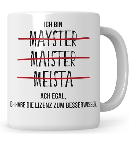 Meister-Tasse „Ich Bin Meister, Warum? Weil Ich Es Kann!“ – 330 Ml, Geschenk Zur Bestandenen Meisterprüfung