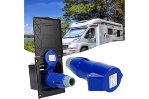 ‎TOTMOX TOTMOX 220V 16A Steckdose mit reinem Kupferanschluss für Wohnmobil, Wohnmobil, Wohnwagen, IP44 wasserdichte Steckdose mit Schutzabdeckung