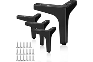 Herbst 4 Pcs Piedini per Mobili Neri 10 cm Gambe per Mobili Triangolari Metallo, Fai-da-te per Gambe Tavolo Gambe Tavolino Credenze, Armadi, Divani, Ottomane(Nero 4 pezzi-10 cm)