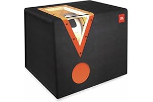 JBL Car CSX-1400BP 12 Zoll (300mm) Auto-Stereoanlage Bandpass Subwoofer mit Acryl-Fenster - Schwarz/Orange