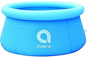 RAPTAVIS 6ft x 29in Inflatable Swimming Pool Outdoor Above Ground Round Air Top Ring Pools for Kids or Adults,Backyard Lawn Family