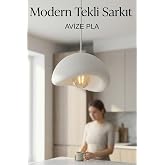 Sarkıt Avize Salon Plastik Aydınlatma Organik Form Minimal Beyaz 25 x 25