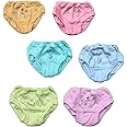 JACK N JILL Baby Girls hosiery cotton Panties (Pack of 6) (_Dark_Multicolor_6 Months-12 Months)