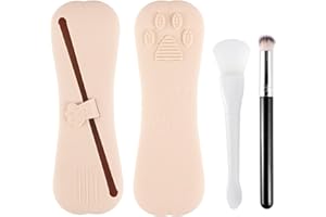 GOTFUN Silikonowy organizer na pędzle do makijażu, kosmetyczka, organizer ze szczotką, mała kieszonka, artykuły toaletowe, pędzle, pędzle kosmetyczne, etui do przechowywania pędzli do makijażu, Kolor kawy