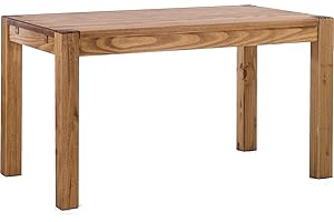 ‎B.R.A.S.I.L.-MÖBEL Esstisch Rio Kanto 140x80 cm Brasil Pinie Massivholz Größe und Farbe wählbar Esszimmertisch Küchentisch Holztisch Echtholz vorgerichtet für Ansteckplatten Tisch ausziehbar Brasilmöbel