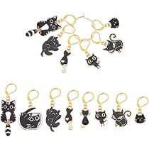 NBEADS Steekmarkeerders Met Dierenthema – 24 Stuks, Emaille Legering, Hefboomhaak, Voor Breien, Haken, Sieraden Maken, 12 Verschillende Dierontwerpen