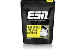 ESN Ultrapure Creatine Monohydrate, 500 g / 1.1 lbs Creatine Powder, 142 Servings - Vegan - Made in Germany, Laboratory Tested