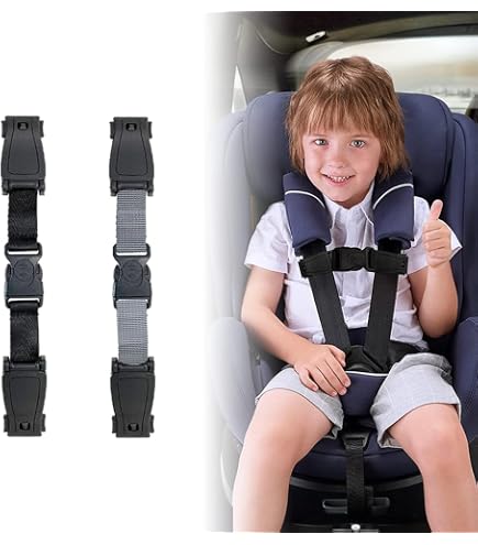 Clip Di Sicurezza Antifuga Per Seggiolino Auto E Passeggino – Regolabile, Robusta E Universale Per Bambini (13,5 X 4,9 X 1,6 Cm, POM)