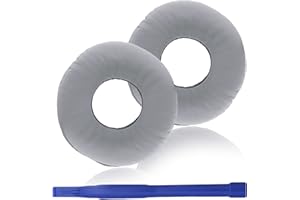 Adhiper WH-CH510 Zamienne nauszniki z wysokiej jakości skóry i pianki z pamięcią kształtu, kompatybilne z bezprzewodowymi słuchawkami Sony WH-CH500, WH-CH510 (szare)