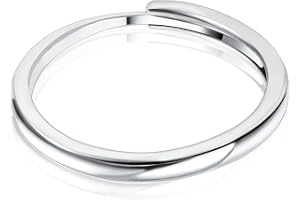 ALEXCRAFT Ring Silver 925 Women Men Open Adjustable Gifts for Girlfriend Mom Girls Valentine's Day