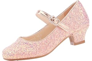 EIGHT KM EKM7015 Brillo Brillante Niñas Tacones Bajos Mary Jane Vestido Formal Zapatos de salón