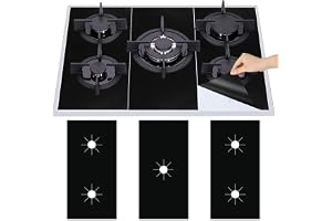 Muross Stove Burner Covers, Gas Hob Range Protectors, Reusable Stove Burner Protector Liner, Non-Stick Heat Resistant Stove Top Gas Range Protectors for for Fast Kitchen Cleaning