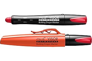 Pica 990/40 VISOR Permanent-Marker rot | extrem robust und vielseitig | wasserfest | trocknet nie aus | für den professionellen Anwender | nachfüllbar | Mine Ø10mm Länge 85mm