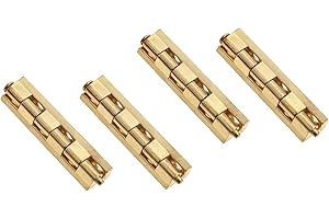 VICHOME 4 Bisagras Desmontables con Pasador Cromado/Latonado 53 mm – WOLFPACK (Latonado 4 unidades)