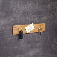 Schlüsselbrett magnetisch Holz | Handgefertigt in Bayern | Schlüsselhalter Magnet | Schlüsselkasten Schlüsselleiste Schlüsselboard Messerleiste | 30cm Eichen-Holz