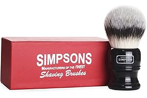 Simpson Shaving Brushes Alexander Trafalgar Synthetic Shaving Brush with Imitation Ivory Handle, T3 Ebony