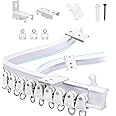 Flexible Bendable Ceiling Curtain Track,5 Meters Ceiling Track for Curtains,Flexible Bendable Straight Curved Curtain Track