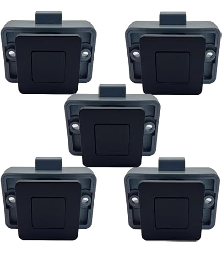 6 stuks Push Lock Button Catch, Cabinet Lock Catch en Push Button Catch, Keyless camper vergrendeling voor campers, jachten, boten, RV campingkast, caravan, bruin