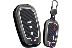 HIBEYO Etui na kluczyki samochodowe pasuje do Toyota CHR RAV4 Corolla Crown Cross Yaris XP21 GR Hybrid Avensis Highlander 2020-2025, akcesoria, etui na klucze, brelok do kluczy, pilot zdalnego