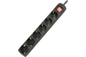 UNITEC 445351 Bordsuttag med kontaktbrytare, 6-fack, 1,4 m, H05VV-F 3G1,5 mm²