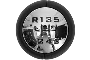 BROEL 5 6 velocità Pomello del cambio Per PEUGEOT 807 Per Expert Per Citroen Per Jumpy Per Fiat Per Ulysse Pu Leather Car Manuale Leva del cambio pomello del cambio 2002-2009 (Colore : 6-speed)