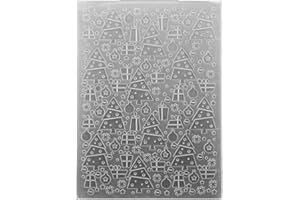 arriettycraft Palline dell'albero di Natale sfondo Cartella di goffratura di plastica per scrapbook DIY Album Card Tool Cartelle-AFD164