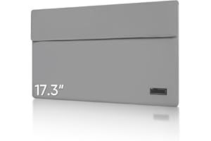 Przenośna torba na monitor ARZOPA 17,3"skóra PU,wodoodporny materiał,materiał podstawy,miękka podszewka,mocne zamknięcie magnetyczne,możliwość zwinięcia do przechowywania,łatwa do przenoszenia szary