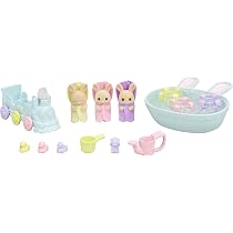 Sylvanian Families - Mini-univers Les jumeaux lapin chocolat et poussette double SYLVANIAN FAMILIES