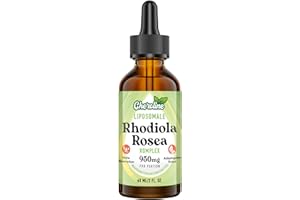 ‎CHEROLINE Liposomales Rhodiola Rosea 950 mg – 9-in-1 Tropfen mit Pflanzenextrakten – Hochdosierte Rosenwurz-Tinktur, 60 ml, Vegan
