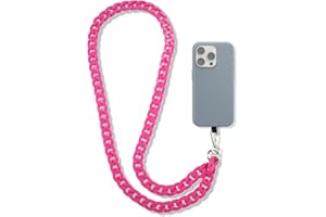 ONIRIX Tour de Cou original pour téléphone portable, Chaîne Bijoux 120 cm, Dragonne, Mousqueton doré