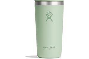 Hydro Flask - All Around Tumbler 355 ml (12 oz) avec Couvercle Anti-Éclaboussures - Gobelet Isotherme en Acier Inoxydable à Double Paroi - Pour Boissons Chaudes ou Froides - Aloe