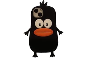 CrazyLemon iPhone 11 Coque, Drôle Animaux de Dessin Animé 3D Silicone Souple Antichoc Housse de Protection Complète pour Filles Garçons Femmes Enfants - Noir Canard