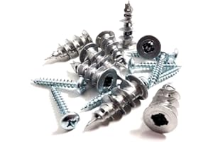 Nartel 50 Pack Metal Self Drilling Plasterboard Fixings Cavity Wall Fixings with Screws