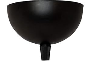TIBELEC - Pavillon Luminaire, Cache-fils Demi-Sphère Métal, Noir Diamètre 100MM