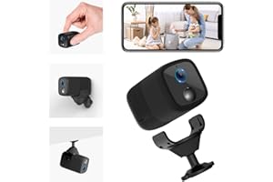 UCOCARE Mini Camara Espia WiFi, Camara Vigilancia WiFi Interior Bateria 5200mAh, 1080P Mini Camara, Detección Movimiento Humano PIR, 160° Visión, 10m Visión Nocturna, Soporte Alexa, SD/Nube, 2.4 GHz