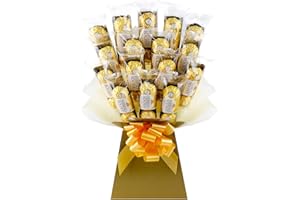 SWEETIE BOUQUETS Luxury Chocolate Bouquet Contains 48x Fererro Rocher in a Gold Chocolate Gift Hamper