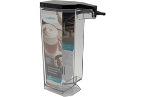 NaschLager Réservoir à lait complet 11032160 compatible avec Siemens EQ.500 Integral/Classic, avec couvercle et tuyau, compatible avec TQ503D01 TQ505D09 TQ507D02 TQ507D03, transparent/noir